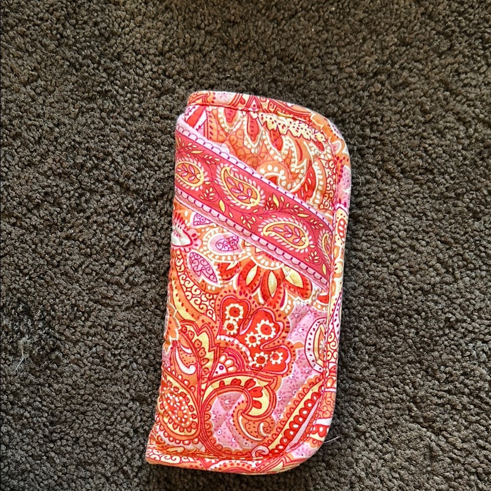 Vera Bradley Pink and Orange Paisley Sunglasses case